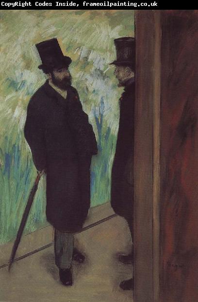 Edgar Degas someone in the corner  of stage